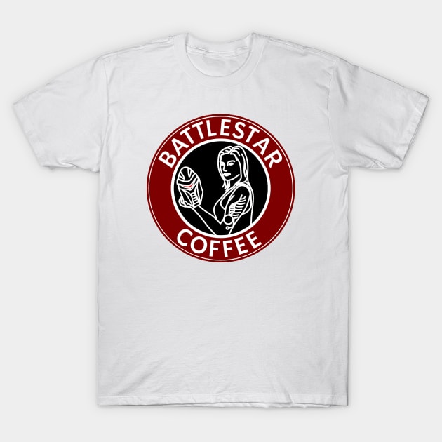 Battlestar Coffee (Variant) T-Shirt by slvrhwks